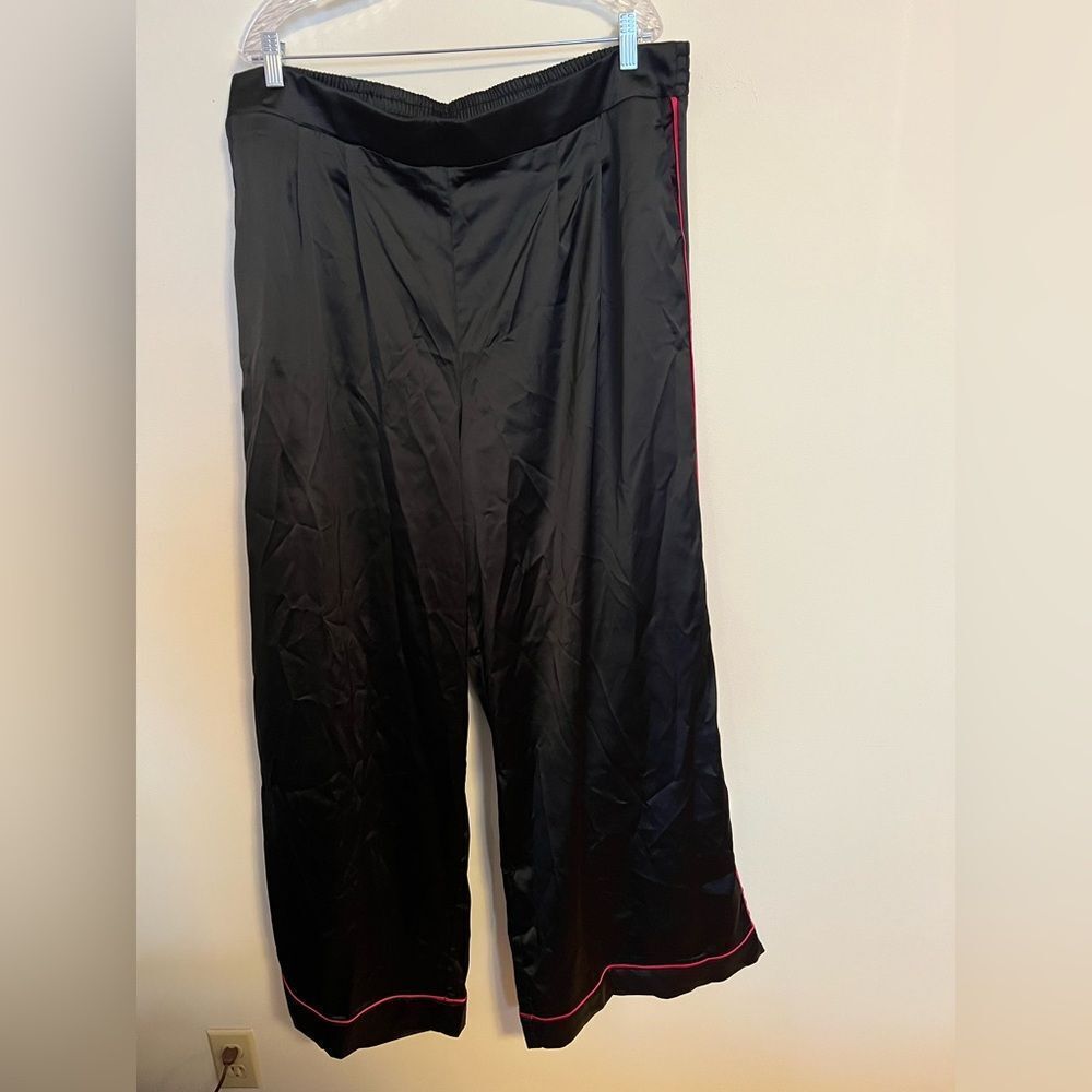 Torrid Black Satin High Rise Pants